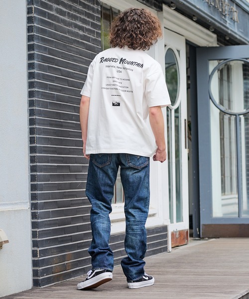 ragged mountain（ラギットマウンテン）の「【RAGGED MOUNTAIN/ラギットマウンテン】【背中で見せるバックプリント】ALITON/アリトン ビッグT バックプリントＴシャツ ルーズシルエット ストリート アウトドア 綿100%（Tシャツ/カットソー・メンズ・ベージュ/ブラック/ホワイト/カーキ・MEDIUM/LARGE/X-LARGE）」の12枚目の写真
