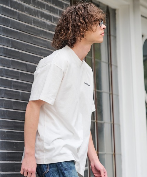 ragged mountain（ラギットマウンテン）の「【RAGGED MOUNTAIN/ラギットマウンテン】【背中で見せるバックプリント】ALITON/アリトン ビッグT バックプリントＴシャツ ルーズシルエット ストリート アウトドア 綿100%（Tシャツ/カットソー・メンズ・ベージュ/ブラック/ホワイト/カーキ・MEDIUM/LARGE/X-LARGE）」の13枚目の写真