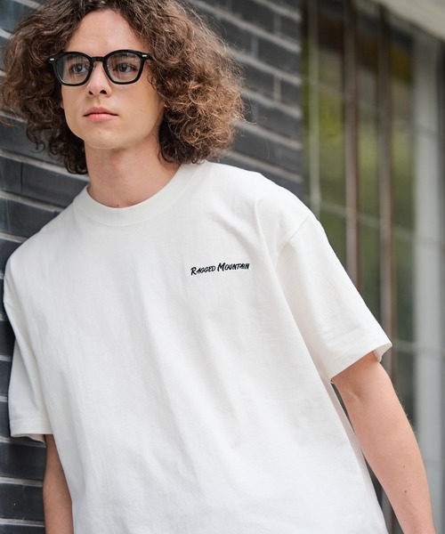 ragged mountain（ラギットマウンテン）の「【RAGGED MOUNTAIN/ラギットマウンテン】【背中で見せるバックプリント】ALITON/アリトン ビッグT バックプリントＴシャツ ルーズシルエット ストリート アウトドア 綿100%（Tシャツ/カットソー・メンズ・ベージュ/ブラック/ホワイト/カーキ・MEDIUM/LARGE/X-LARGE）」の16枚目の写真