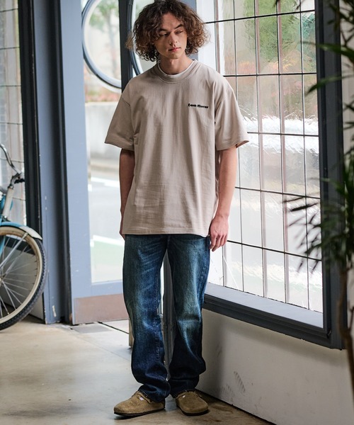 ragged mountain（ラギットマウンテン）の「【RAGGED MOUNTAIN/ラギットマウンテン】【背中で見せるバックプリント】ALITON/アリトン ビッグT バックプリントＴシャツ ルーズシルエット ストリート アウトドア 綿100%（Tシャツ/カットソー・メンズ・ベージュ/ブラック/ホワイト/カーキ・MEDIUM/LARGE/X-LARGE）」の21枚目の写真