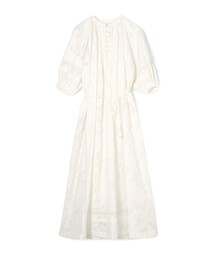 SOULEIADO（ソレイアード）の「コットンカットジャカード パフスリーブワンピース（ワンピース）」