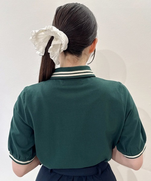 F i.n.t(フィント)の「リボンタイ付きライン入りポロシャツ/fint フィント(ポロシャツ・レディース・レッド/グリーン/オフホワイト・FREE)」の19枚目の写真