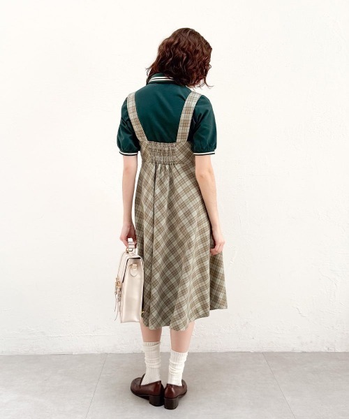F i.n.t(フィント)の「リボンタイ付きライン入りポロシャツ/fint フィント(ポロシャツ・レディース・レッド/グリーン/オフホワイト・FREE)」の8枚目の写真