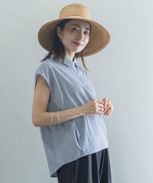 lodie(ロディ)の「バックレース ストライプシャツ(シャツ/ブラウス・レディース・オフホワイト/グレー×ホワイト/ネイビー×ホワイト・FREE)」の14枚目の写真