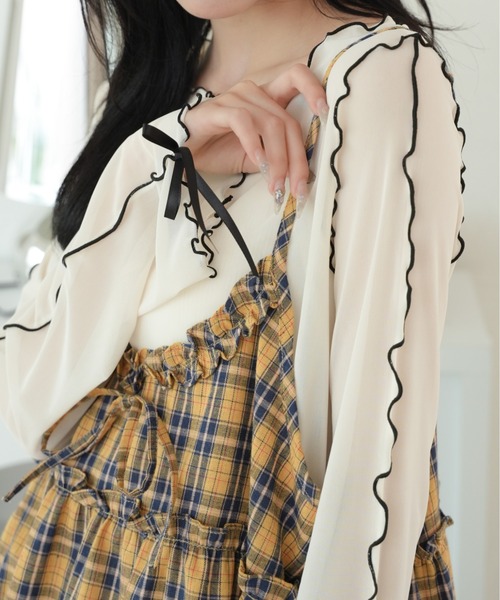 kutir(クティール)の「袖リボンシアーメロートップス(Tシャツ/カットソー・レディース・アイボリー/ブルー/その他/ナチュラル/ブラウン/ライトブルー・FREE)」の10枚目の写真
