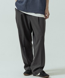 SLICK | 【SLICK/スリック】Linen Like Fabric One Tuck Tapered Slacks/リネンライクファブリックワンタックテーパードスラックス(スラックス)