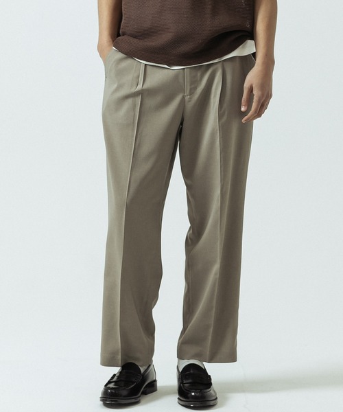 SLICK(スリック)の「【SLICK/スリック】Linen Like Fabric One Tuck Tapered Slacks/リネンライクファブリックワンタックテーパードスラックス(スラックス・メンズ・ベージュ/チャコールグレー/ネイビー・1/2/3)」の18枚目の写真
