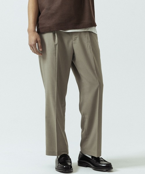 SLICK(スリック)の「【SLICK/スリック】Linen Like Fabric One Tuck Tapered Slacks/リネンライクファブリックワンタックテーパードスラックス(スラックス・メンズ・ベージュ/チャコールグレー/ネイビー・1/2/3)」の19枚目の写真