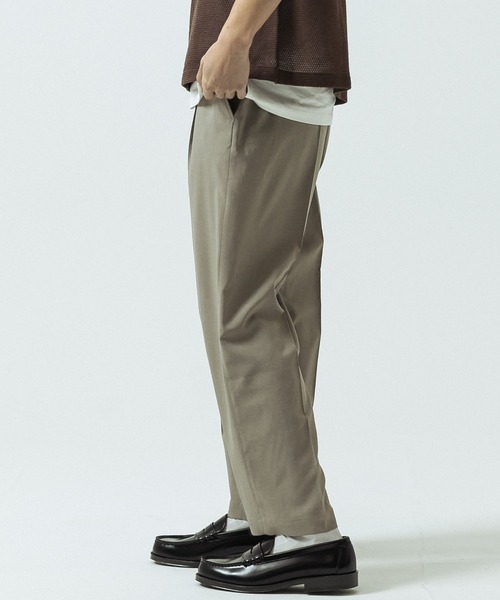 SLICK(スリック)の「【SLICK/スリック】Linen Like Fabric One Tuck Tapered Slacks/リネンライクファブリックワンタックテーパードスラックス(スラックス・メンズ・ベージュ/チャコールグレー/ネイビー・1/2/3)」の20枚目の写真