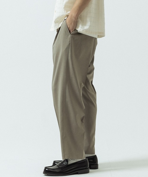 SLICK(スリック)の「【SLICK/スリック】Linen Like Fabric One Tuck Tapered Slacks/リネンライクファブリックワンタックテーパードスラックス(スラックス・メンズ・ベージュ/チャコールグレー/ネイビー・1/2/3)」の22枚目の写真
