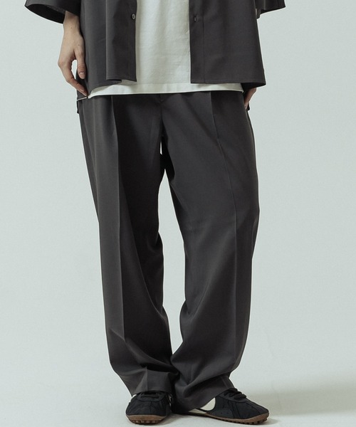 SLICK(スリック)の「【SLICK/スリック】Linen Like Fabric One Tuck Tapered Slacks/リネンライクファブリックワンタックテーパードスラックス(スラックス・メンズ・ベージュ/チャコールグレー/ネイビー・1/2/3)」の10枚目の写真
