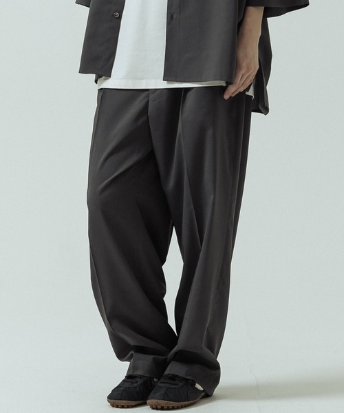 SLICK(スリック)の「【SLICK/スリック】Linen Like Fabric One Tuck Tapered Slacks/リネンライクファブリックワンタックテーパードスラックス(スラックス・メンズ・ベージュ/チャコールグレー/ネイビー・1/2/3)」の11枚目の写真