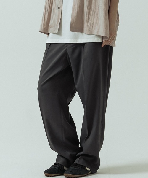 SLICK(スリック)の「【SLICK/スリック】Linen Like Fabric One Tuck Tapered Slacks/リネンライクファブリックワンタックテーパードスラックス(スラックス・メンズ・ベージュ/チャコールグレー/ネイビー・1/2/3)」の14枚目の写真