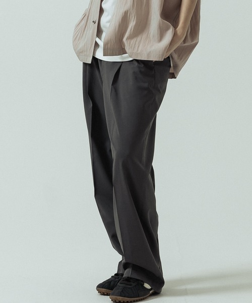 SLICK(スリック)の「【SLICK/スリック】Linen Like Fabric One Tuck Tapered Slacks/リネンライクファブリックワンタックテーパードスラックス(スラックス・メンズ・ベージュ/チャコールグレー/ネイビー・1/2/3)」の15枚目の写真