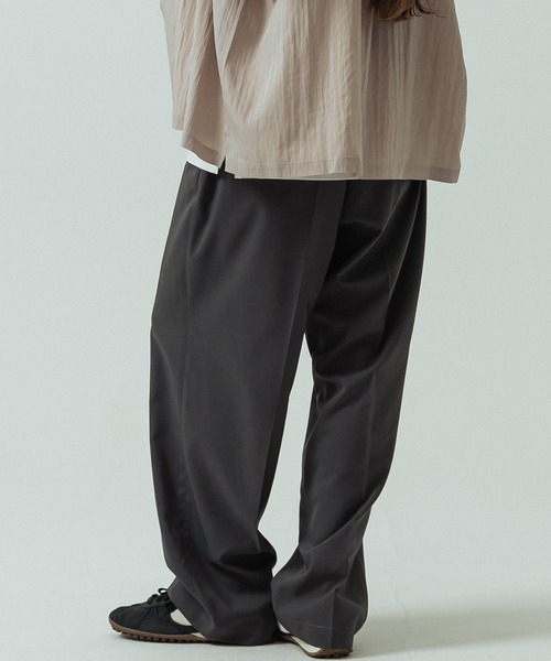 SLICK(スリック)の「【SLICK/スリック】Linen Like Fabric One Tuck Tapered Slacks/リネンライクファブリックワンタックテーパードスラックス(スラックス・メンズ・ベージュ/チャコールグレー/ネイビー・1/2/3)」の17枚目の写真