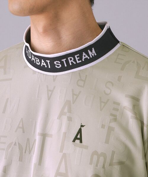 ADABAT STREAM（アダバットストリーム）の「3Dロゴジャカード半袖モックT（Tシャツ/カットソー・メンズ・ベージュ系3/ブラック系3・46/48/50/52）」の18枚目の写真
