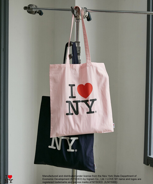 PUBLUX(パブリュクス)の「PUBLUX/パブリュクス I LOVE NY ロゴ プリント トートバッグ 限定展開(ショルダーバッグ・レディース・イエロー/グリーン/ピンク/ネイビー/オフホワイト・ONE SIZE)」の5枚目の写真