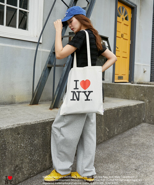 PUBLUX(パブリュクス)の「PUBLUX/パブリュクス I LOVE NY ロゴ プリント トートバッグ 限定展開(ショルダーバッグ・レディース・イエロー/グリーン/ピンク/ネイビー/オフホワイト・ONE SIZE)」の8枚目の写真