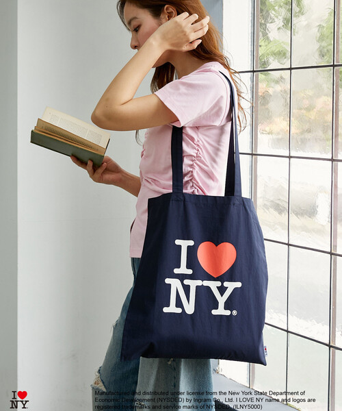 PUBLUX(パブリュクス)の「PUBLUX/パブリュクス I LOVE NY ロゴ プリント トートバッグ 限定展開(ショルダーバッグ・レディース・イエロー/グリーン/ピンク/ネイビー/オフホワイト・ONE SIZE)」の12枚目の写真