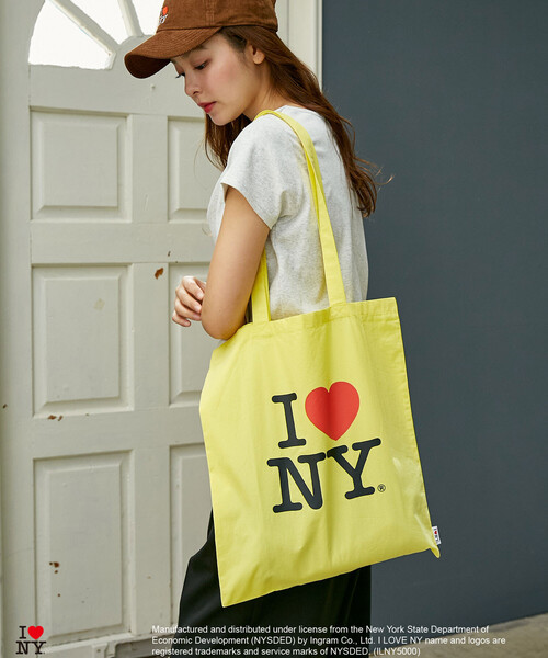 PUBLUX(パブリュクス)の「PUBLUX/パブリュクス I LOVE NY ロゴ プリント トートバッグ 限定展開(ショルダーバッグ・レディース・イエロー/グリーン/ピンク/ネイビー/オフホワイト・ONE SIZE)」の15枚目の写真