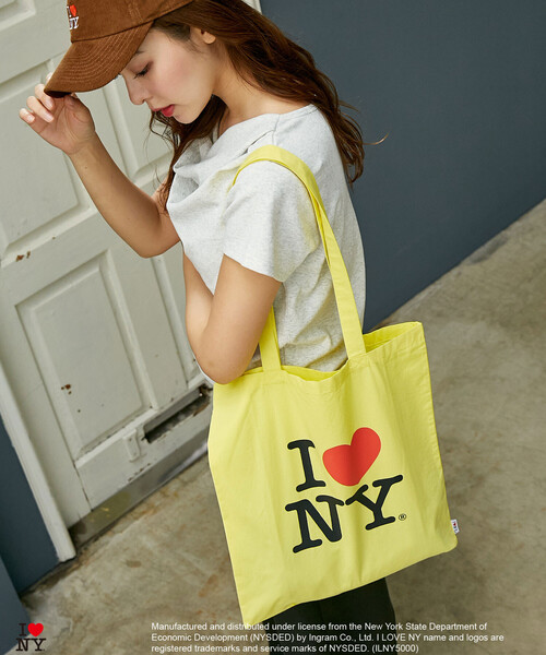 PUBLUX(パブリュクス)の「PUBLUX/パブリュクス I LOVE NY ロゴ プリント トートバッグ 限定展開(ショルダーバッグ・レディース・イエロー/グリーン/ピンク/ネイビー/オフホワイト・ONE SIZE)」の16枚目の写真