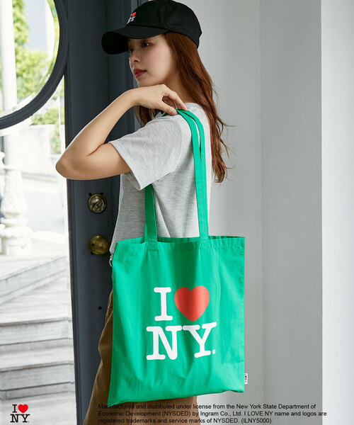 PUBLUX(パブリュクス)の「PUBLUX/パブリュクス I LOVE NY ロゴ プリント トートバッグ 限定展開(ショルダーバッグ・レディース・イエロー/グリーン/ピンク/ネイビー/オフホワイト・ONE SIZE)」の18枚目の写真
