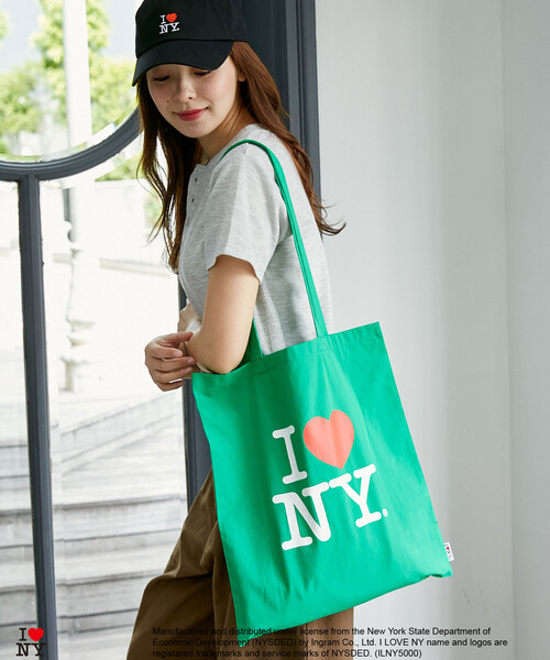 PUBLUX(パブリュクス)の「PUBLUX/パブリュクス I LOVE NY ロゴ プリント トートバッグ 限定展開(ショルダーバッグ・レディース・イエロー/グリーン/ピンク/ネイビー/オフホワイト・ONE SIZE)」の20枚目の写真