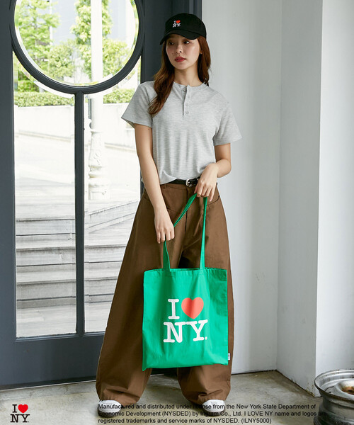 PUBLUX(パブリュクス)の「PUBLUX/パブリュクス I LOVE NY ロゴ プリント トートバッグ 限定展開(ショルダーバッグ・レディース・イエロー/グリーン/ピンク/ネイビー/オフホワイト・ONE SIZE)」の21枚目の写真