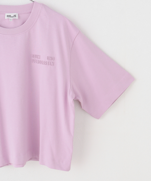 BAUM UND PFERDGARTEN(バウムウンドヘルガーデン)の「BAUM UND PFERDGARTEN バウム ウンド ヘルガーデン JIANA24856(Tシャツ/カットソー・レディース・チャコールグレー/ピンク・FREE)」の9枚目の写真