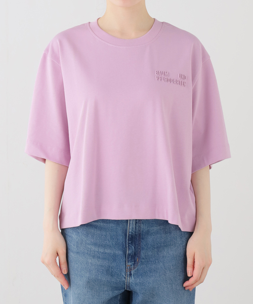BAUM UND PFERDGARTEN(バウムウンドヘルガーデン)の「BAUM UND PFERDGARTEN バウム ウンド ヘルガーデン JIANA24856(Tシャツ/カットソー・レディース・チャコールグレー/ピンク・FREE)」の3枚目の写真