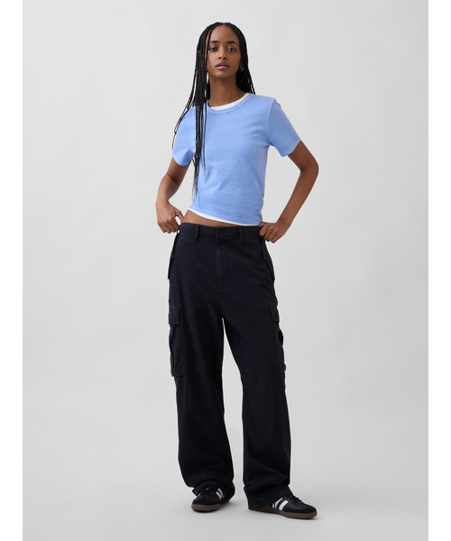 GAP(ギャップ)の「オーガニックコットン ヴィンテージソフト Tシャツ(Tシャツ/カットソー・レディース・ブラウン/レッド/ブルー・S/XXS/L/M/XS/XL)」の6枚目の写真