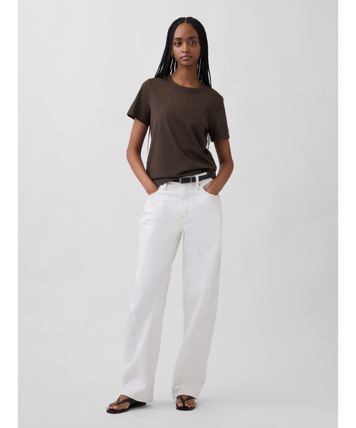 GAP(ギャップ)の「オーガニックコットン ヴィンテージソフト Tシャツ(Tシャツ/カットソー・レディース・ブラウン/レッド/ブルー・S/XXS/L/M/XS/XL)」の7枚目の写真