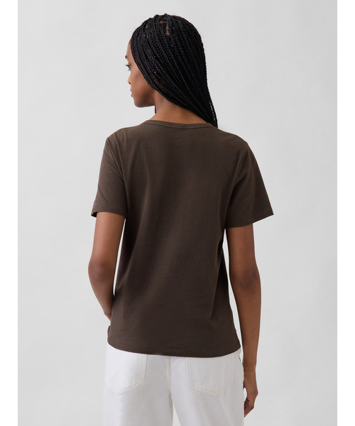 GAP(ギャップ)の「オーガニックコットン ヴィンテージソフト Tシャツ(Tシャツ/カットソー・レディース・ブラウン/レッド/ブルー・S/XXS/L/M/XS/XL)」の10枚目の写真