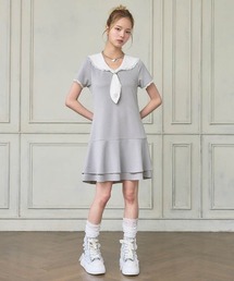 ネクタイ付セットアップ(ワンピース)|axes femme(アクシーズファム ネクタイ付セットアップ(ワンピース)|axes femme(アクシーズファム