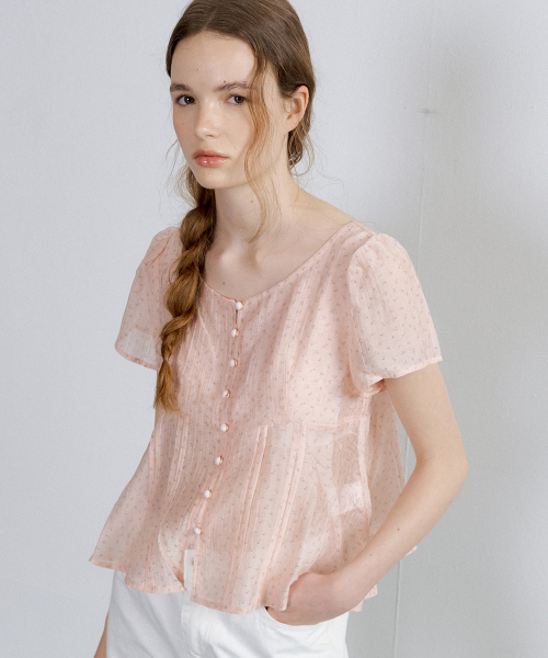 FRIVER07（フリバー07）の「Floral print blouse [FRSP02BL05]_Pink（シャツ/ブラウス・レディース・ピンク・FREE）」の2枚目の写真