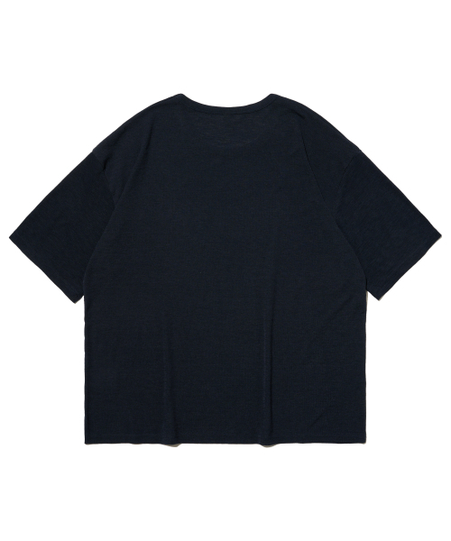 OTHERFITS(アザーフィッツ)の「ラウンドリネン半袖Tシャツ(ネイビー)(Tシャツ/カットソー・メンズ・その他・FREE)」の2枚目の写真