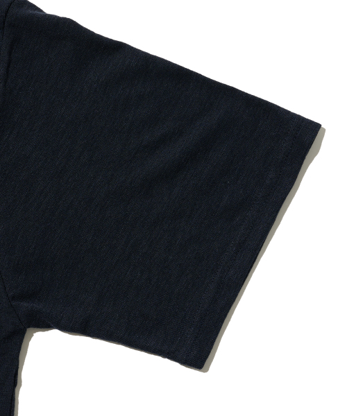 OTHERFITS(アザーフィッツ)の「ラウンドリネン半袖Tシャツ(ネイビー)(Tシャツ/カットソー・メンズ・その他・FREE)」の4枚目の写真