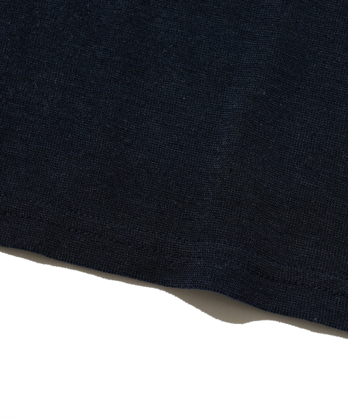 OTHERFITS(アザーフィッツ)の「ラウンドリネン半袖Tシャツ(ネイビー)(Tシャツ/カットソー・メンズ・その他・FREE)」の5枚目の写真