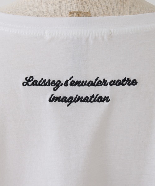 PUAL CE CIN(ピュアルセシン)の「シルケットロゴプリント×刺繍Tシャツ(Tシャツ/カットソー・レディース・ブラック/オフホワイト/キャメル・FREE)」の22枚目の写真