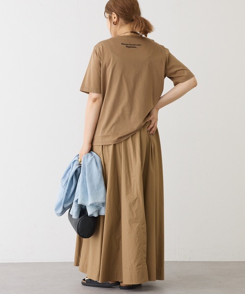 PUAL CE CIN(ピュアルセシン)の「シルケットロゴプリント×刺繍Tシャツ(Tシャツ/カットソー・レディース・ブラック/オフホワイト/キャメル・FREE)」の13枚目の写真