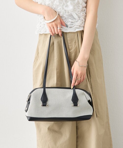 mystic（ミスティック）の「WハンドルワイドボストンコンビBAG（トートバッグ・レディース・ブラック/ブラウン・ONE SIZE）」の3枚目の写真