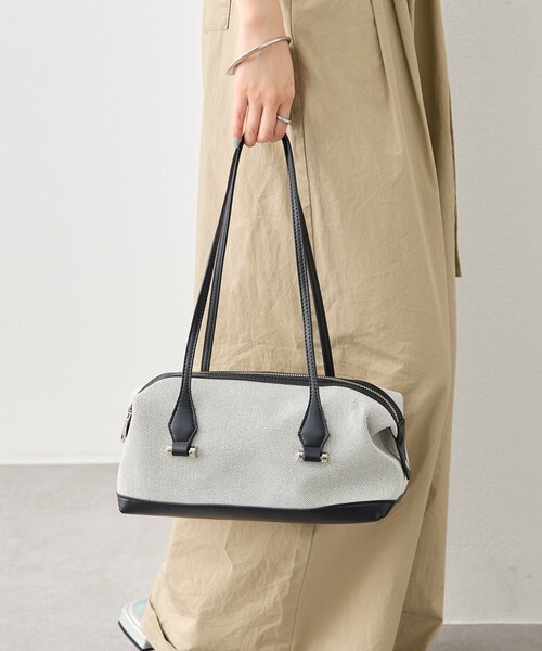 mystic（ミスティック）の「WハンドルワイドボストンコンビBAG（トートバッグ・レディース・ブラック/ブラウン・ONE SIZE）」の4枚目の写真