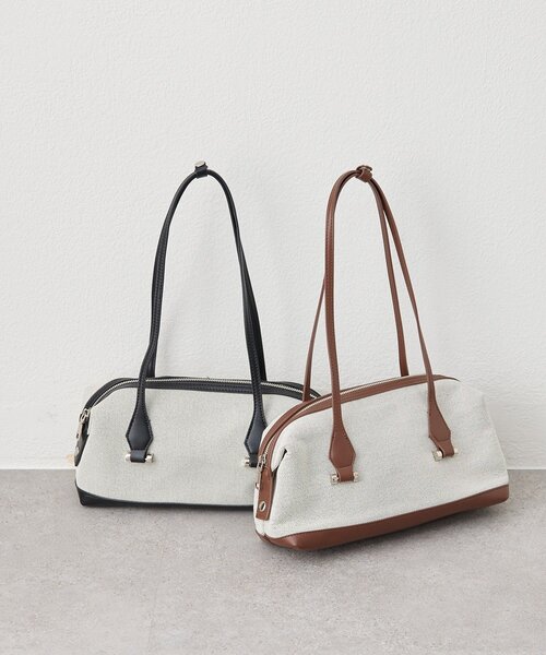 mystic（ミスティック）の「WハンドルワイドボストンコンビBAG（トートバッグ・レディース・ブラック/ブラウン・ONE SIZE）」の7枚目の写真