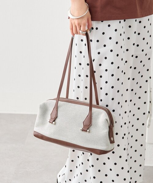 mystic（ミスティック）の「WハンドルワイドボストンコンビBAG（トートバッグ・レディース・ブラック/ブラウン・ONE SIZE）」の9枚目の写真