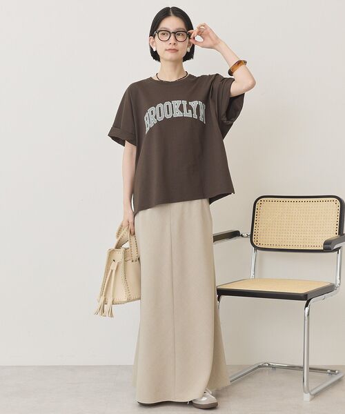 AMERICAN HOLIC（アメリカンホリック）の「BROOKLYN ロゴTシャツ（Tシャツ/カットソー・レディース・ブラウン/グレー系その他/ブラック/オフホワイト・M/L）」の13枚目の写真