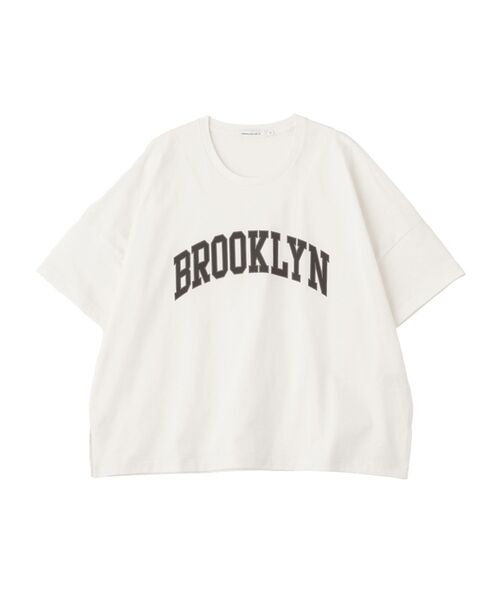AMERICAN HOLIC（アメリカンホリック）の「BROOKLYN ロゴTシャツ（Tシャツ/カットソー・レディース・ブラウン/グレー系その他/ブラック/オフホワイト・M/L）」の5枚目の写真