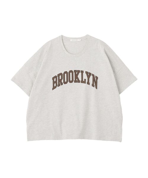 AMERICAN HOLIC（アメリカンホリック）の「BROOKLYN ロゴTシャツ（Tシャツ/カットソー・レディース・ブラウン/グレー系その他/ブラック/オフホワイト・M/L）」の6枚目の写真