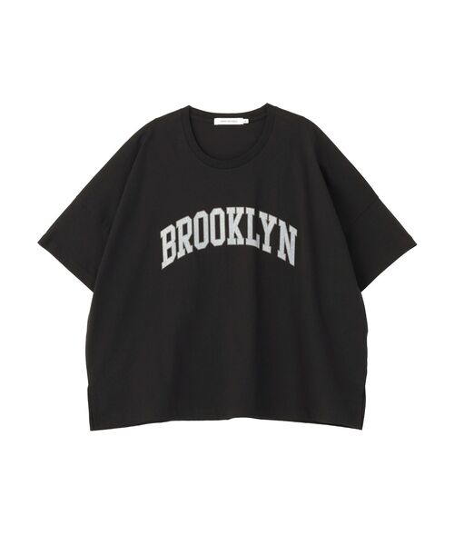 AMERICAN HOLIC（アメリカンホリック）の「BROOKLYN ロゴTシャツ（Tシャツ/カットソー・レディース・ブラウン/グレー系その他/ブラック/オフホワイト・M/L）」の7枚目の写真