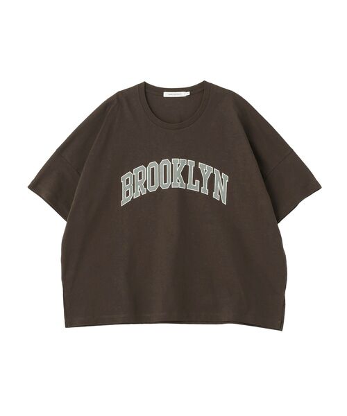 AMERICAN HOLIC（アメリカンホリック）の「BROOKLYN ロゴTシャツ（Tシャツ/カットソー・レディース・ブラウン/グレー系その他/ブラック/オフホワイト・M/L）」の8枚目の写真