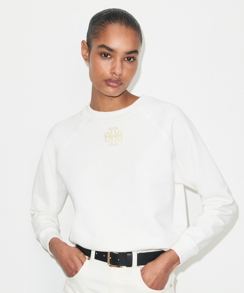 TORY BURCH（トリーバーチ）の「コットン ラグラン スウェットシャツ（スウェット・レディース・ホワイト・L/M/S/XS）」の3枚目の写真